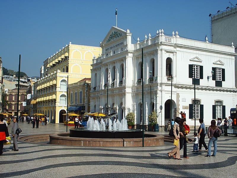 Aerial view of the Historic Centre of Macao around Senado Square